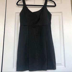 Minkpink Snakeskin Print Black Dress